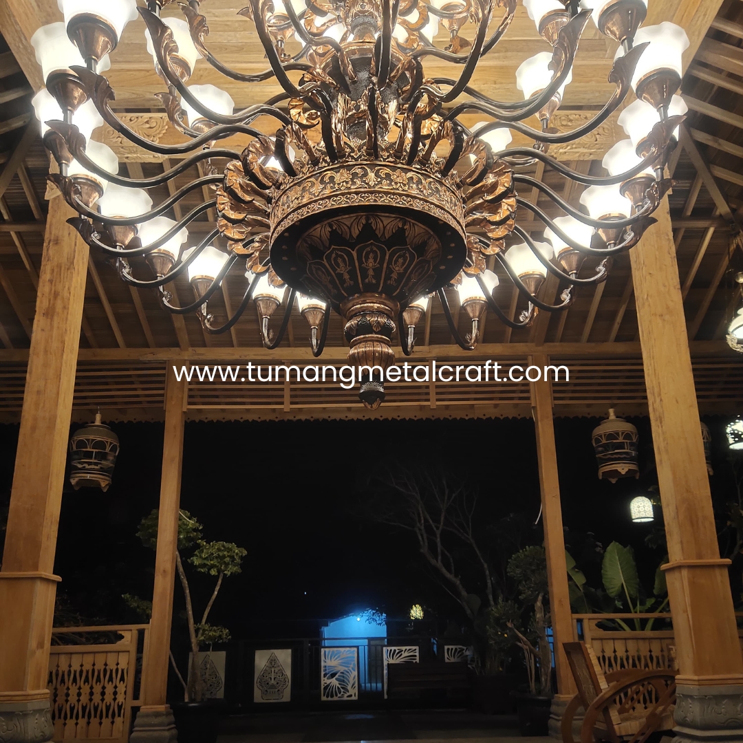 Lampu Gantung Joglo Tembaga