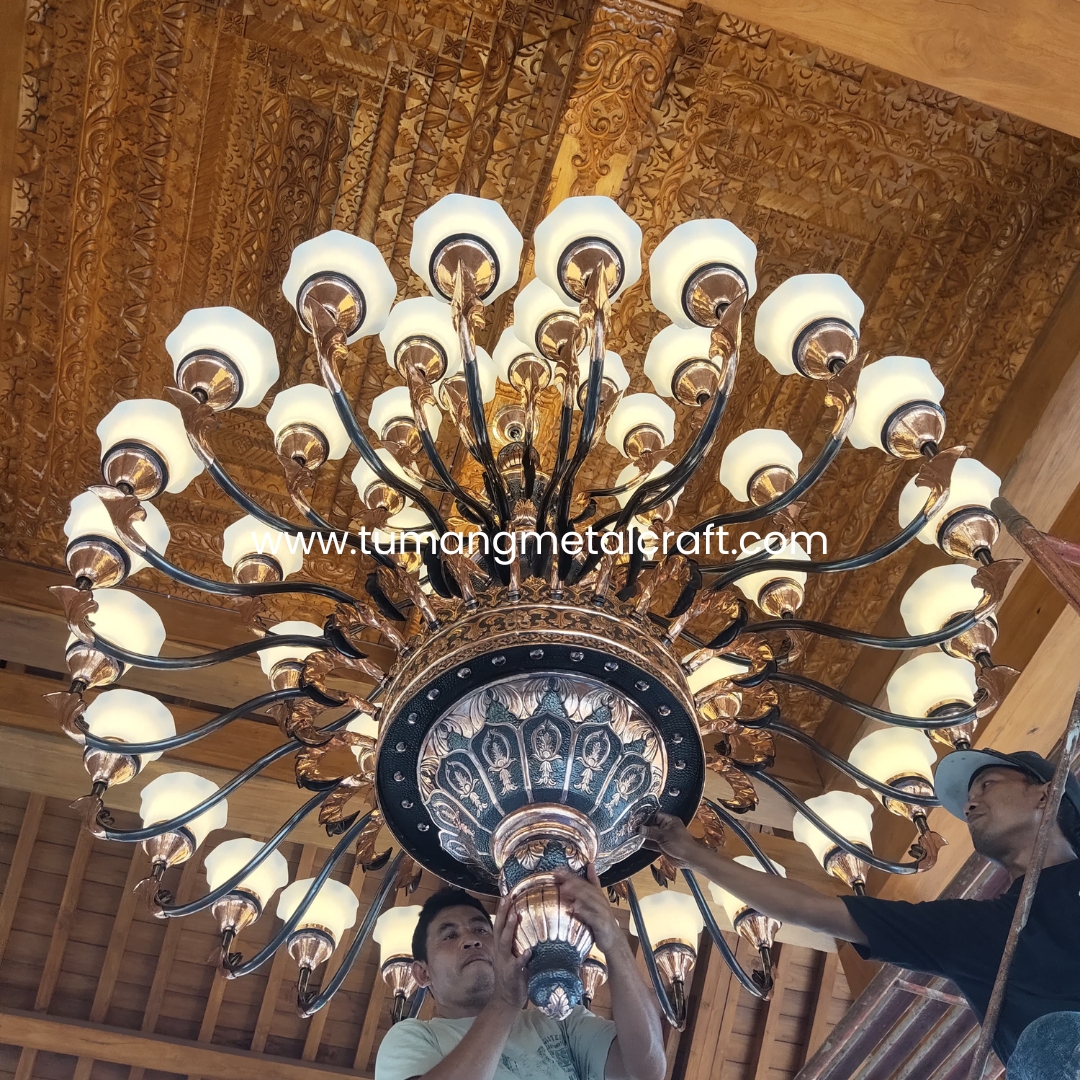Lampu Gantung Joglo Tembaga