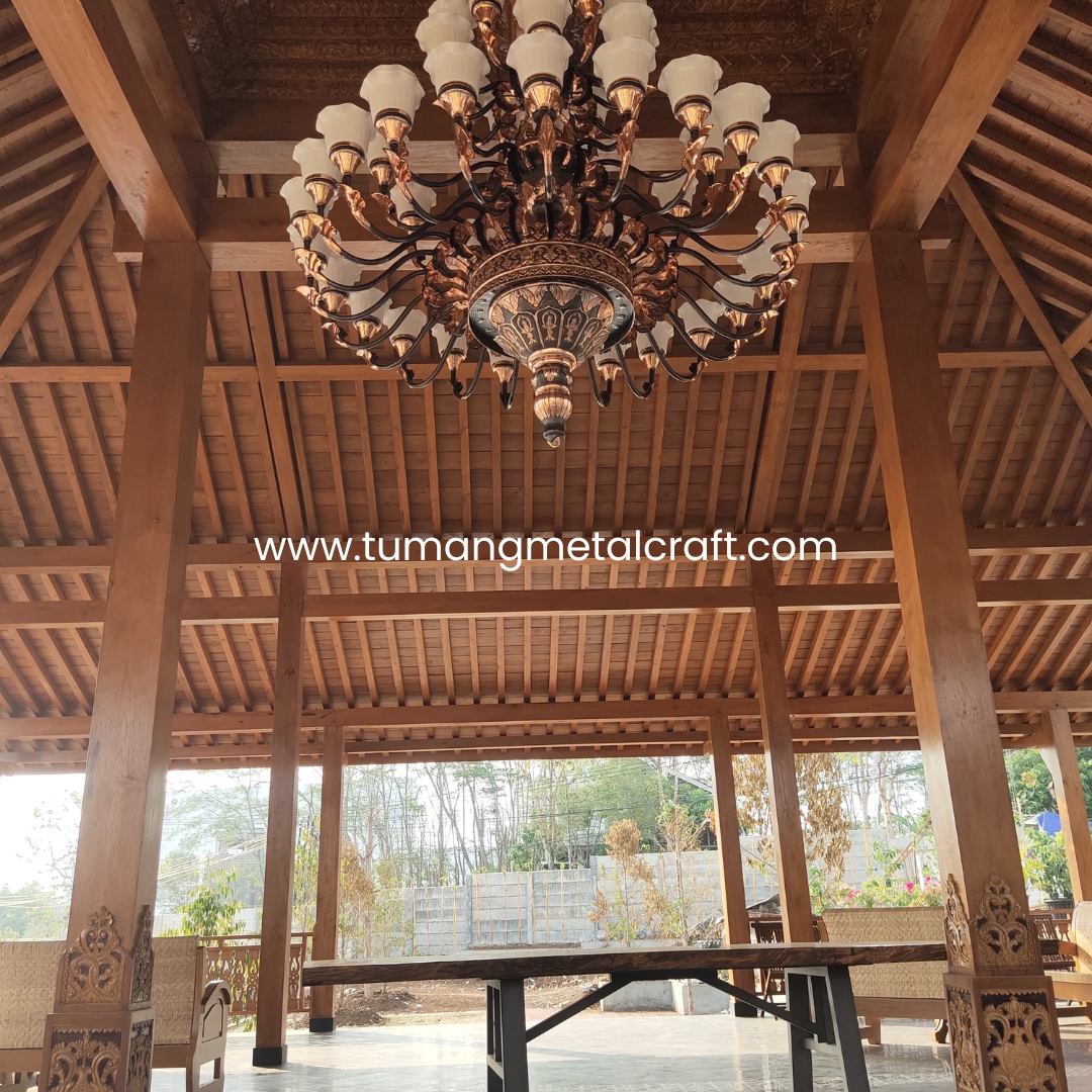 Lampu Gantung Joglo Tembaga