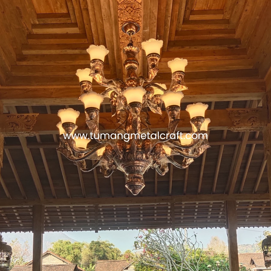 Lampu Gantung Joglo Tembaga