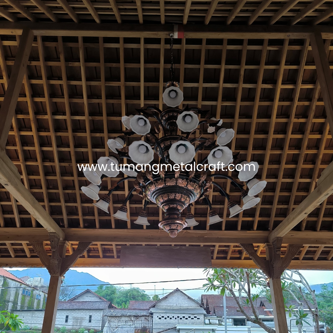 Lampu Gantung Joglo Tembaga