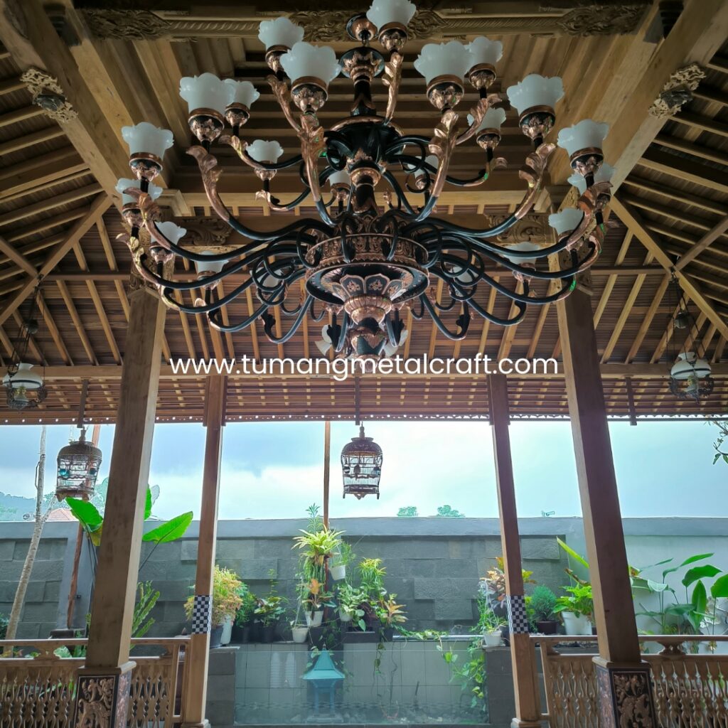 Lampu Gantung Joglo Tembaga